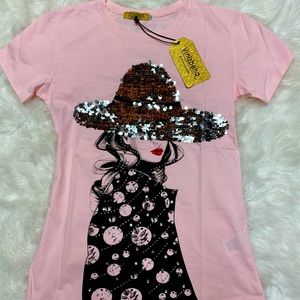 Beautiful T-shirts with rhinestones